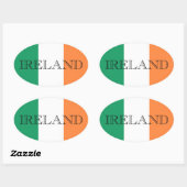 Irish Flag Ireland stkcn Ovaler Aufkleber (Blatt)