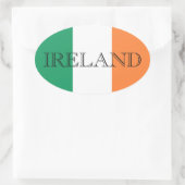 Irish Flag Ireland stkcn Ovaler Aufkleber (Tasche)