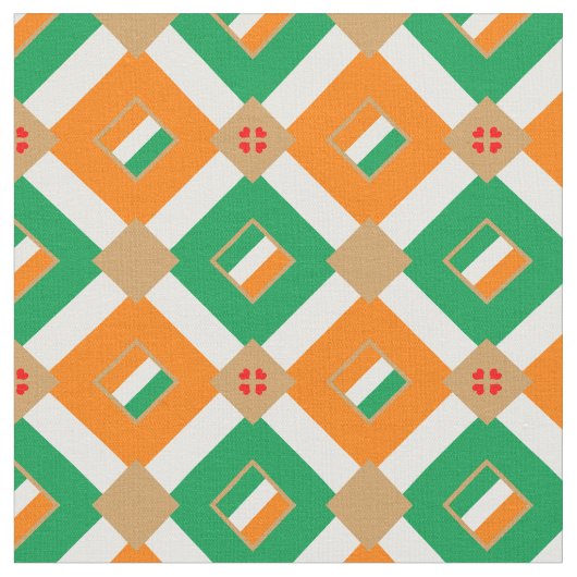 Irish Flag & Ireland Trendy Fabric mode Stoff (Nahaufnahme)
