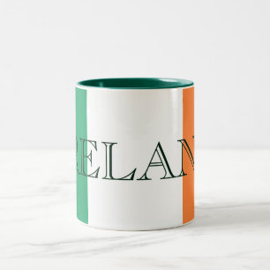 Irish Flag Ireland Zweifarbige Tasse