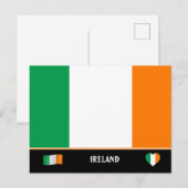 Irish Flag & Irish country travel / Irland Postkarte (Vorne/Hinten)