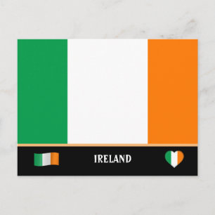 Irish Flag & Irish country travel / Irland Postkarte