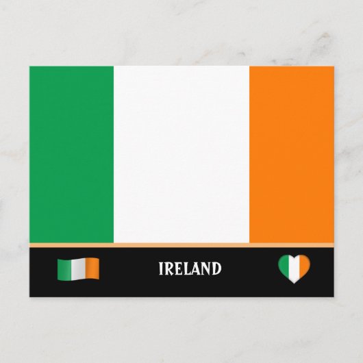 Irish Flag & Irish country travel / Irland Postkarte (Vorderseite)