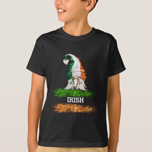 *~* IRISH Flag IRLAND GNOME BOY T-Shirt (Vorderseite)