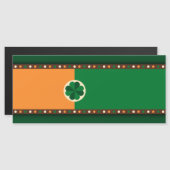 Irish Flag Kleeblatt am St. Patrick's Day Magnetkarte (Vorne/Hinten)