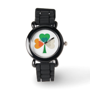 Irish Flag Kleeblatt Armbanduhr