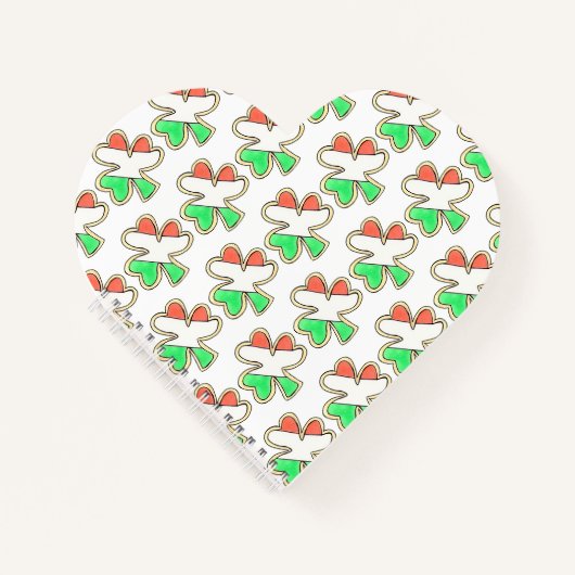 Irish Flag Kleeblatt Clover Cookie St Patrick's Da Notizblock (Vorderseite)