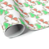 Irish Flag Kleeblatt Cookie St. Patrick's Day Food Geschenkpapier (Rolleneckpunkt)