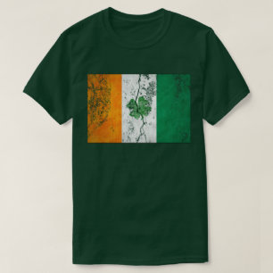 Irish Flag Kleeblatt (Distressed) T-Shirt