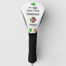 Irish Flag & Kleeblatt Foto Golf Head Cover