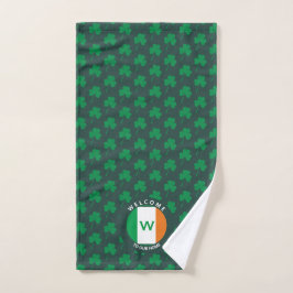 Irish Flag Kleeblatt für die Bezeichnung Monogram Handtuch