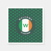 Irish Flag Kleeblatt für die Bezeichnung Monogram Serviette (Vorderseite)