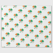 Irish Flag Kleeblatt Geschenkpapier (Flach)