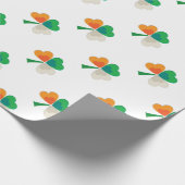 Irish Flag Kleeblatt Geschenkpapier (Ecke)