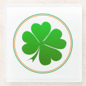 Irish Flag, Kleeblatt, Ireland Party, St Patrick Glasuntersetzer (Vorderseite)