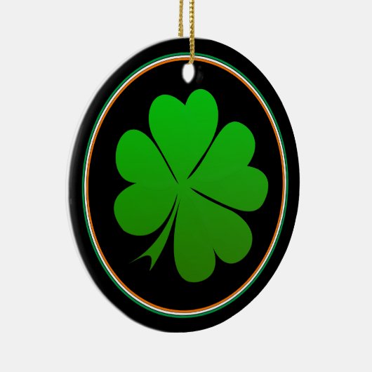 Irish Flag, Kleeblatt, Irland Weihnachtslecken Keramik Ornament (Rechts)