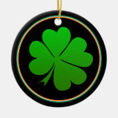 Irish Flag, Kleeblatt, Irland Weihnachtslecken Keramik Ornament (Vorne)