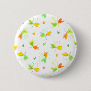 Irish Flag Kleeblatt Pattern Button