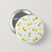 Irish Flag Kleeblatt Pattern Button (Vorne & Hinten)