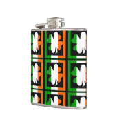 Irish Flag Kleeblatt Pattern Flachmann (Links)