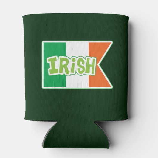Irish Flag Kleeblatt Personalisiert Dosenkühler (Rückseite)