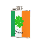 Irish Flag & Kleeblatt, Reisen Irland / Sportfans Flachmann (Links)