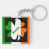 Irish Flag Kleeblatt Schlüsselanhänger (Rückseite)