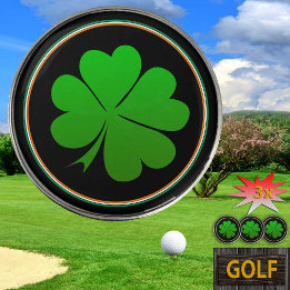Irish Flag, Lucky Clover Golf Ball Marker, Irland