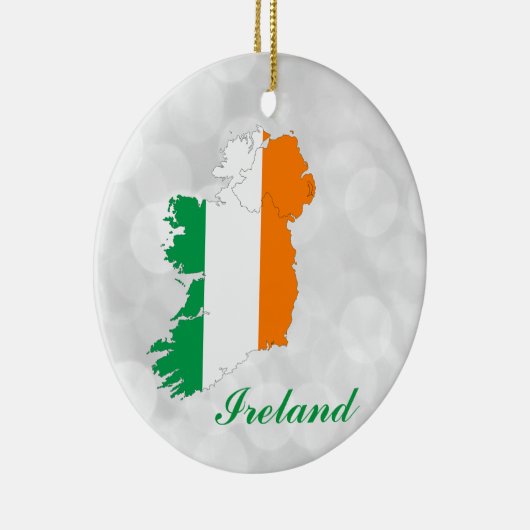 Irish Flag Map Keramik Ornament (Rechts)