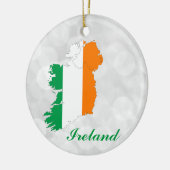 Irish Flag Map Keramik Ornament (Links)