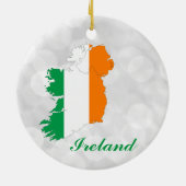 Irish Flag Map Keramik Ornament (Hinten)