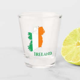 Irish Flag Map Schnapsglas