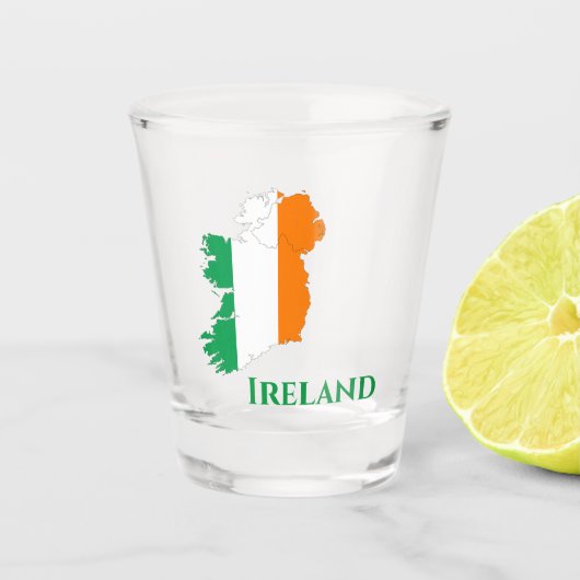 Irish Flag Map Schnapsglas (Vorderseite)