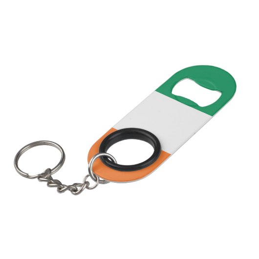 Irish Flag Mini Flaschenöffner (Vorderseite Schrägansicht)