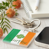 Irish Flag Murphy Key Ring Schlüsselanhänger (Vorderseite rechts)