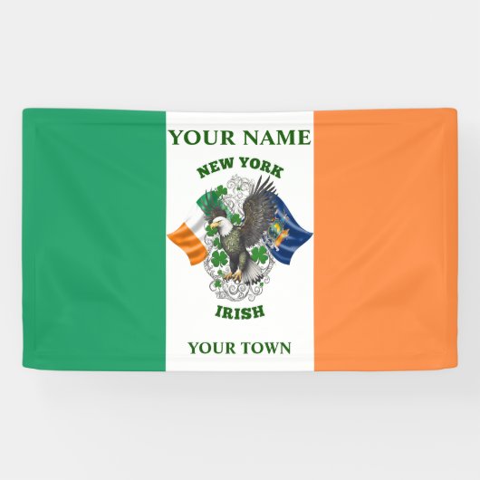 Irish Flag - New York Irish Banner (Horizontal)