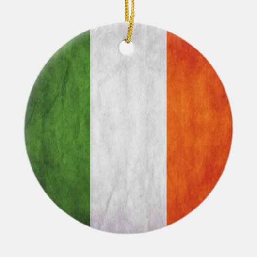 Irish Flag & Nollaig Shona Duit Christmas Ornament (Vorne)