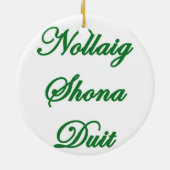 Irish Flag & Nollaig Shona Duit Christmas Ornament (Hinten)