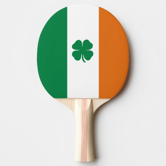 Irish Flag Patriotic Ireland Flag Lucky Clover Tischtennis Schläger (Vorderseite)