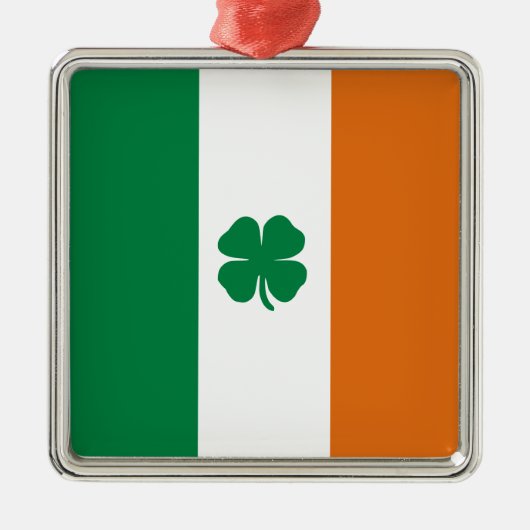 Irish Flag Patriotic Ireland Flag St Patrick's Day Ornament Aus Metall (Vorne)