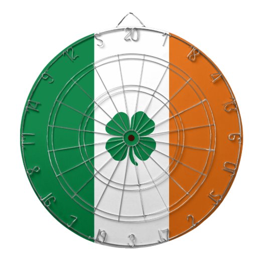Irish Flag Patriotic Ireland Flag Vierblättriges K Dartscheibe (vorne)