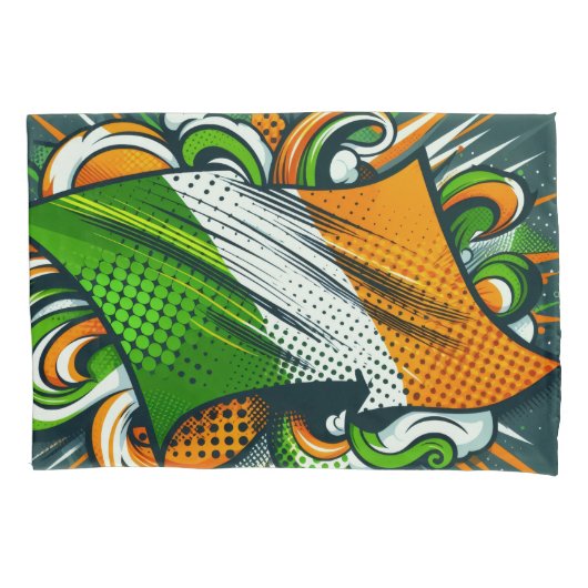 Irish flag Pillowcase Kissenbezug (Vorderseite)