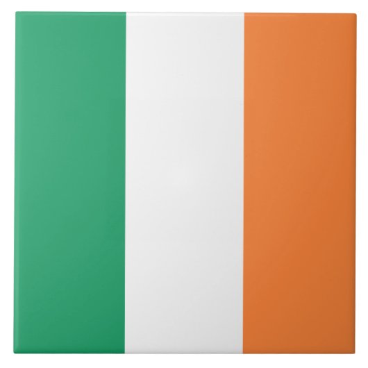 Irish Flag (Republik Irland) (ROI) (Eire) Fliese (Vorderseite)