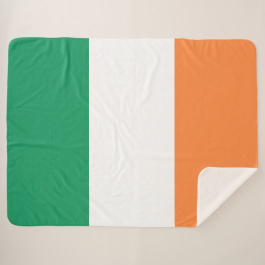 Irish Flag (Republik Irland) (ROI) (Eire) Sherpadecke (Vorderseite (Horizontal))