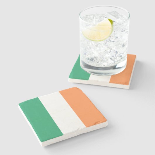 Irish Flag (Republik Irland) (ROI) (Eire) Steinuntersetzer (Seitenansicht)