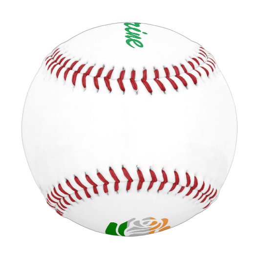 Irish Flag Rose Personalisiert Baseball (Rückseite)