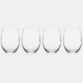 Irish Flag Rose Personalisiert Weinglas Ohne Stiel (Rechts)