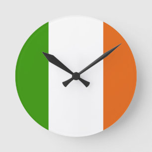 Irish Flag Runde Wanduhr