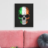 Irish Flag Skull auf Steel Mesh Graphic Leinwanddruck (Insitu (Wohnzimmer))