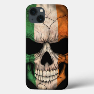 Irish Flag Skull on Black Case-Mate iPhone Hülle